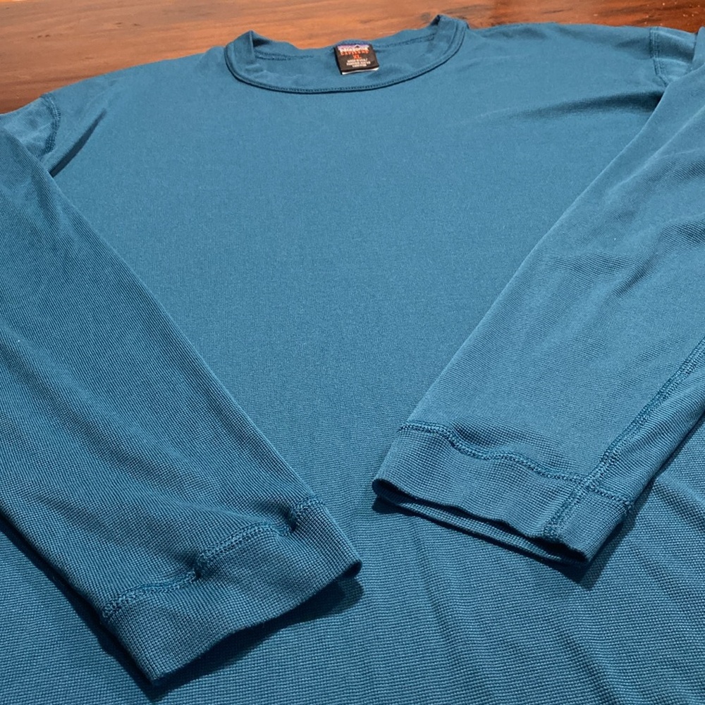 PATAGONIA TEAL THERMAL BASE LAYER CREW🌹 - Picture 8 of 12